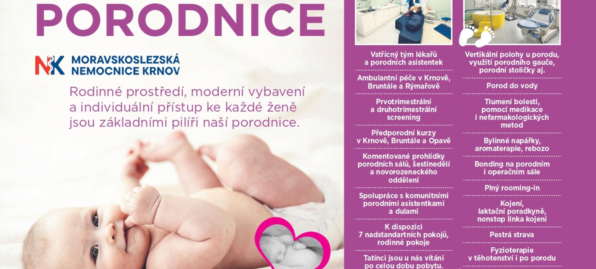 Prohlídky krnovské porodnice v dubnu a květnu 2026