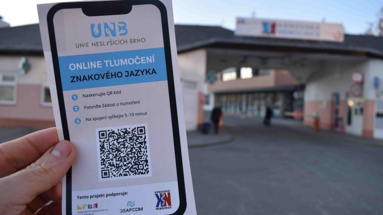 Tlumočení do znakového jazyka.
